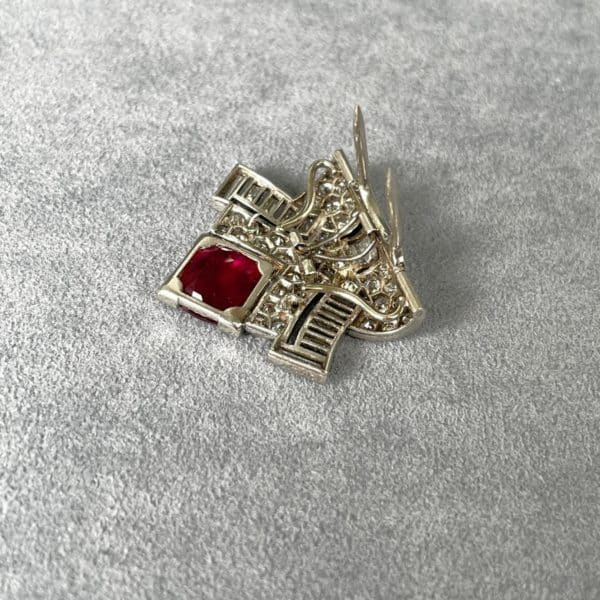 Cartier Ruby and Diamond Pin - Image 4