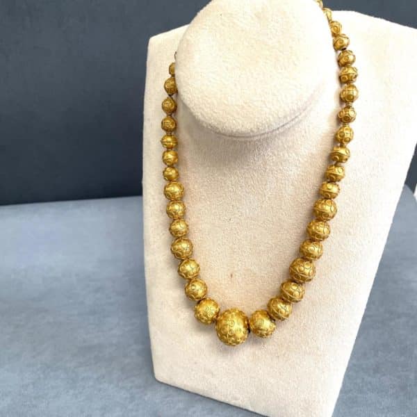 Etruscan Gold Bead Necklace - Image 5