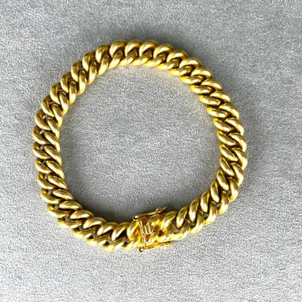 Heavy Gold Curb Link Bracelet