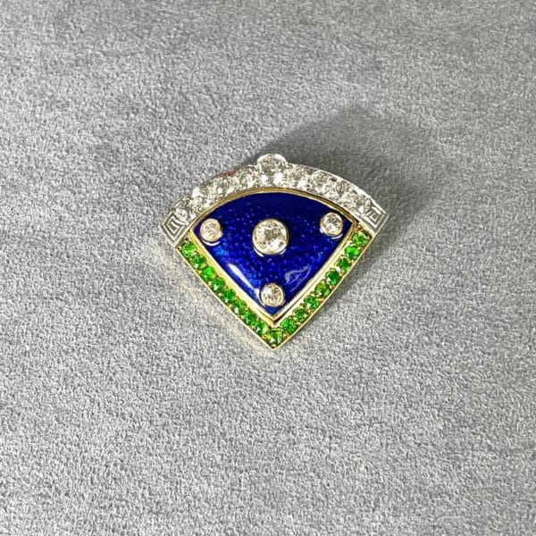 Enamel and Diamond Pin - Image 2