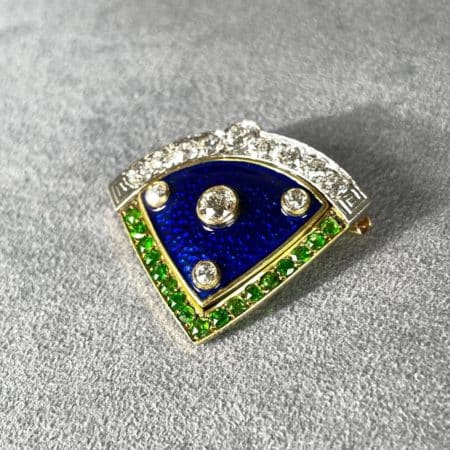 Enamel and Diamond Pin