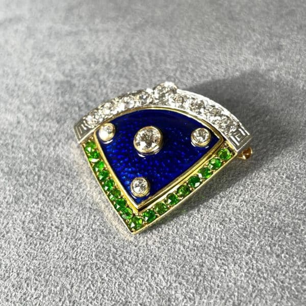 Enamel and Diamond Pin