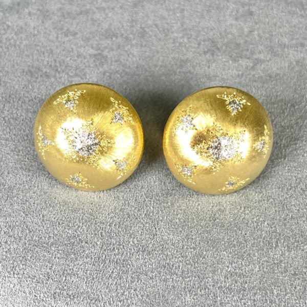 Buccellati Gold Button Clip-on Earrings