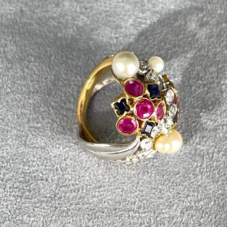 Pearl Diamond and Gemstone Ring