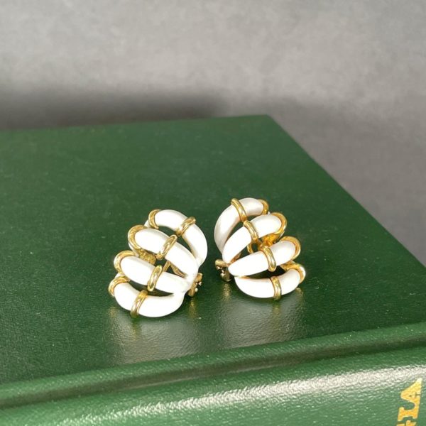 Tiffany & Co. Schlumberger Enamel Earrings - Image 3