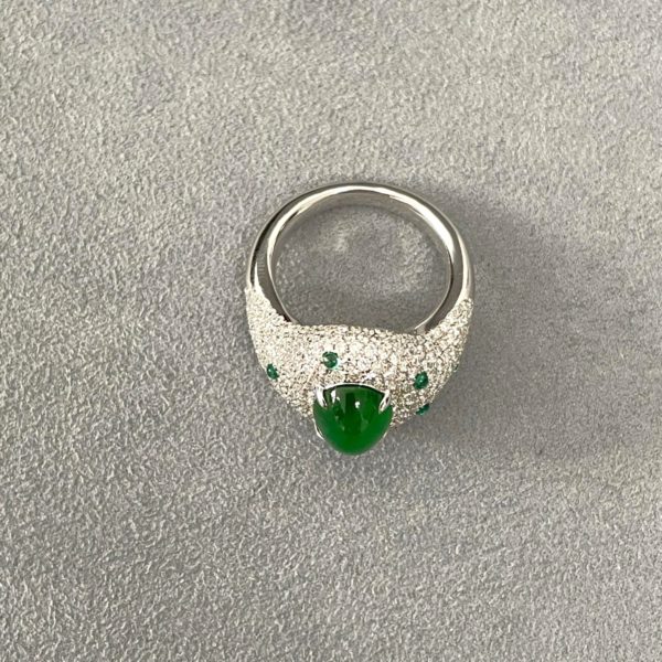 Diamond and Jade Ring - Image 3